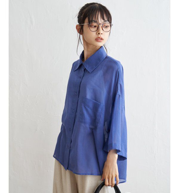 Lbc with Life「シアーボックスシルエットシャツ」|シャツ・ブラウス|