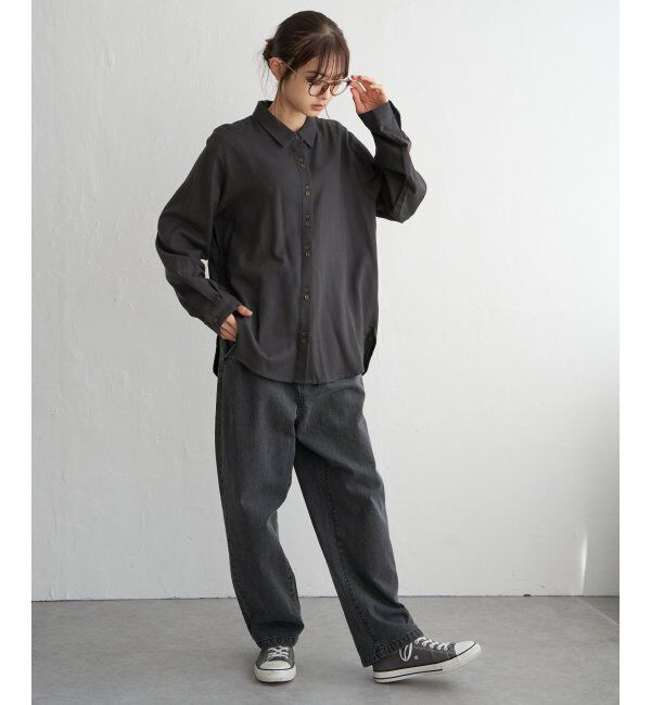 Lbc with Life「コットンRミニダブルボタンシャツ」|シャツ・ブラウス|