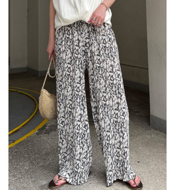 Lbc with Life「ボタニカルプリントプリーツパンツ」|その他|