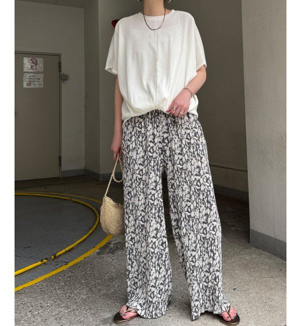 Lbc with Life「ボタニカルプリントプリーツパンツ」|その他|