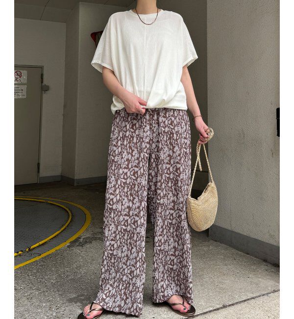 Lbc with Life「ボタニカルプリントプリーツパンツ」|その他|