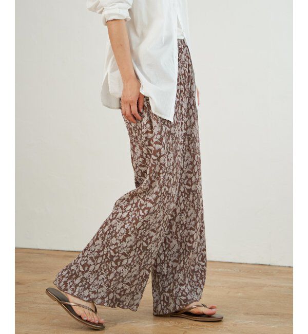 Lbc with Life「ボタニカルプリントプリーツパンツ」|その他|