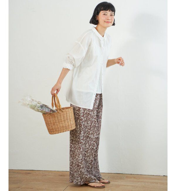 Lbc with Life「ボタニカルプリントプリーツパンツ」|その他|