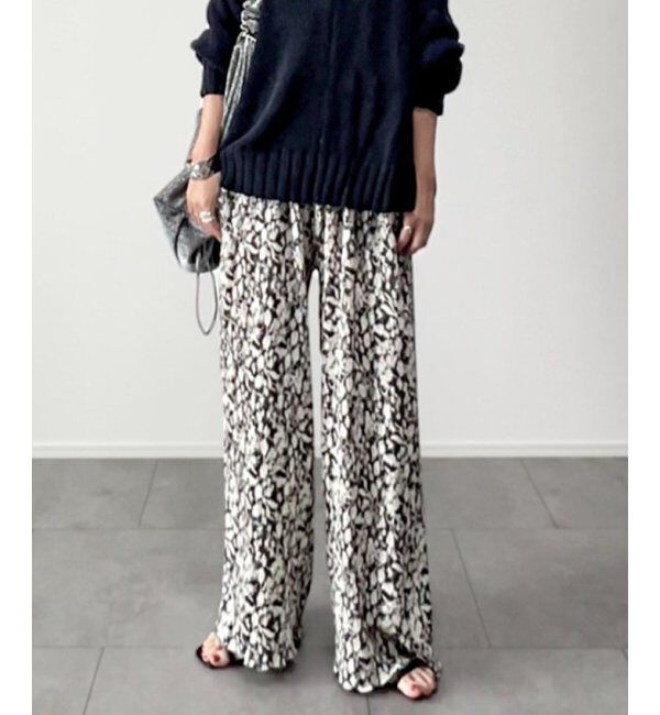 Lbc with Life「ボタニカルプリントプリーツパンツ」|その他|