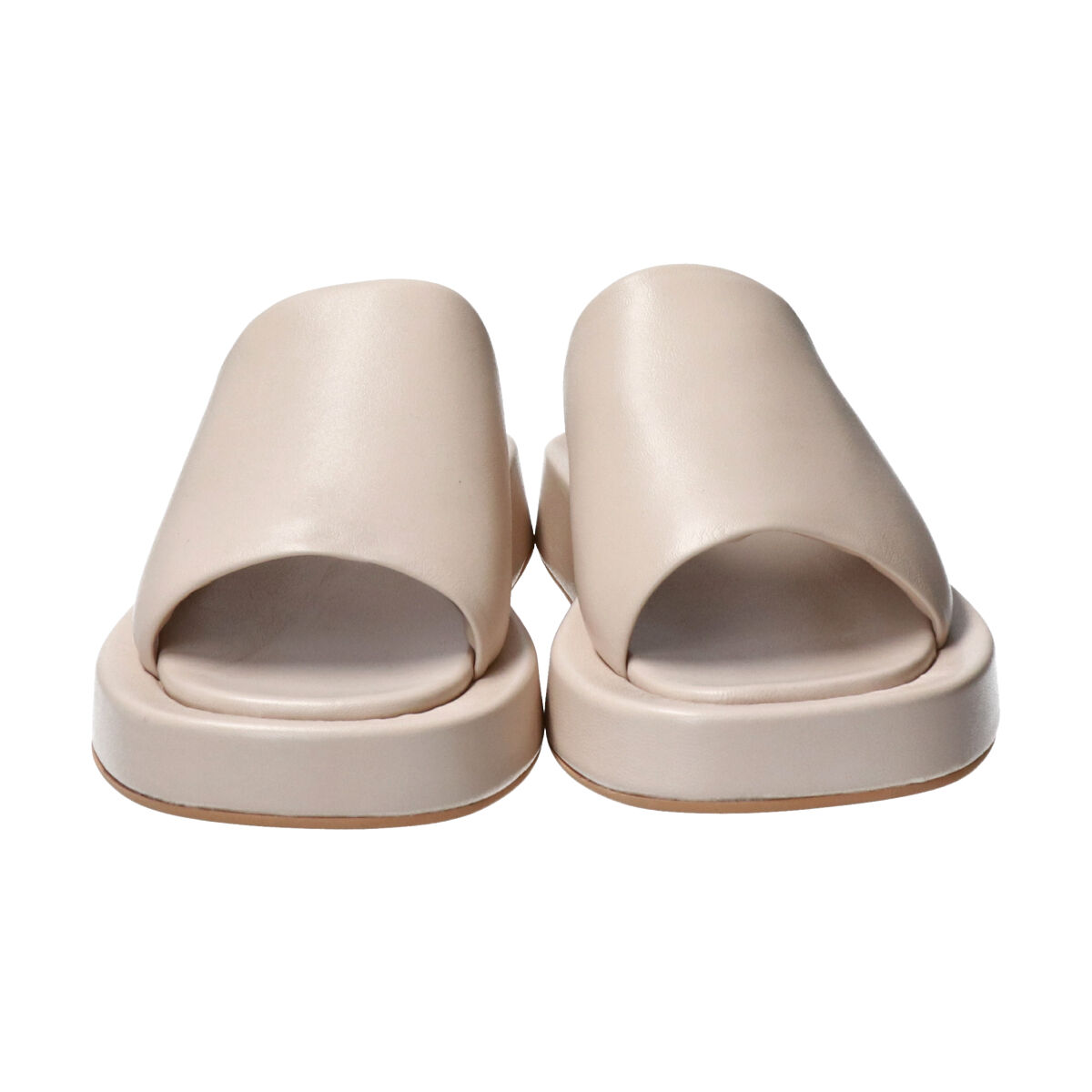 FABIO RUSCONI 「【FABIO RUSCONI】スクエアトウ厚底スライドサンダル」|サンダル|