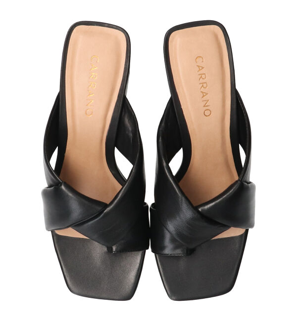 IMPORT SELECT「【CARRANO】チャンキーヒールトングミュールサンダル 」|サンダル|