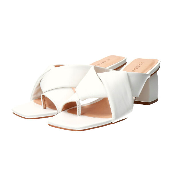 IMPORT SELECT「【CARRANO】チャンキーヒールトングミュールサンダル 」|サンダル|