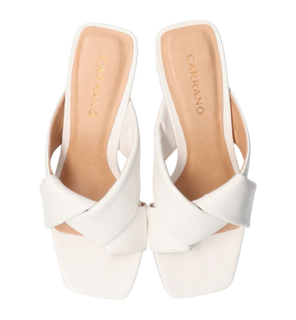 IMPORT SELECT「【CARRANO】チャンキーヒールトングミュールサンダル 」|サンダル|