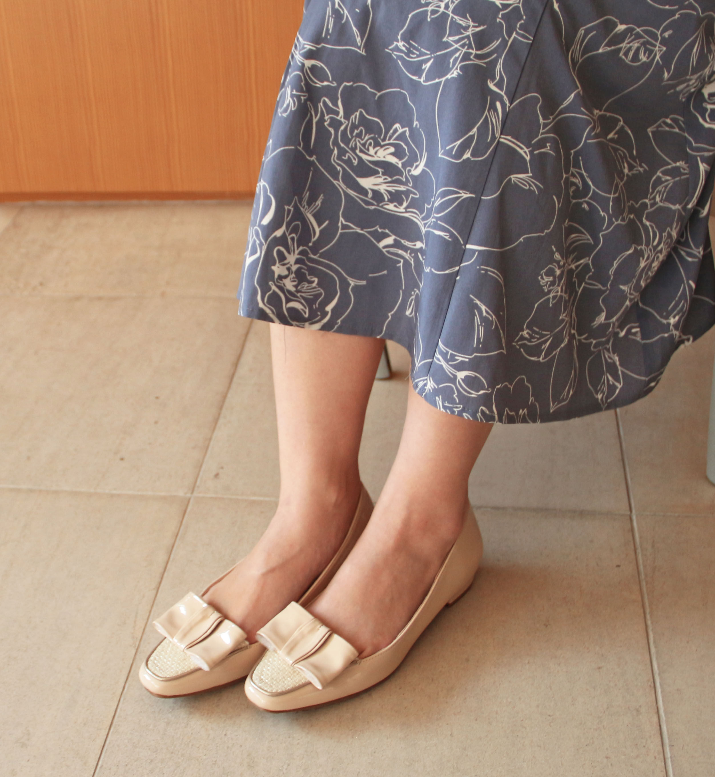 Bridget Birkin「【Bridget Birkin】ラフィアコンビエナメルリボンパンプス」|パンプス|IV/C