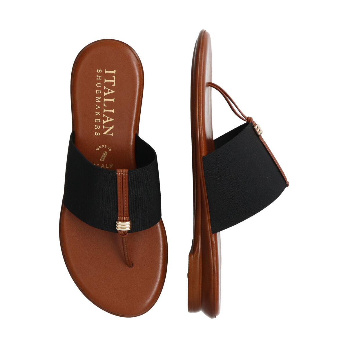 IMPORT SELECT「【ITALIAN SHOEMAKERS】メタルパーツエラスティックトングサンダル」|サンダル|