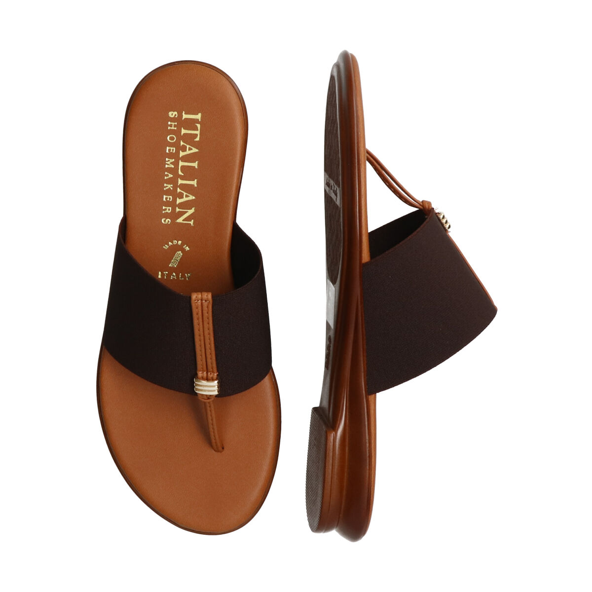 IMPORT SELECT「【ITALIAN SHOEMAKERS】メタルパーツエラスティックトングサンダル」|サンダル|