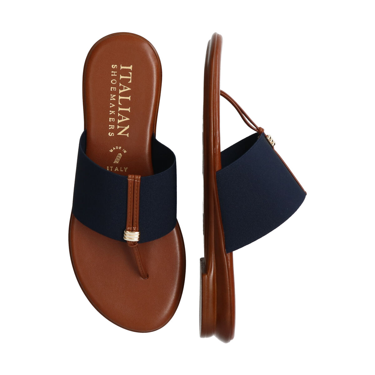 IMPORT SELECT「【ITALIAN SHOEMAKERS】メタルパーツエラスティックトングサンダル」|サンダル|