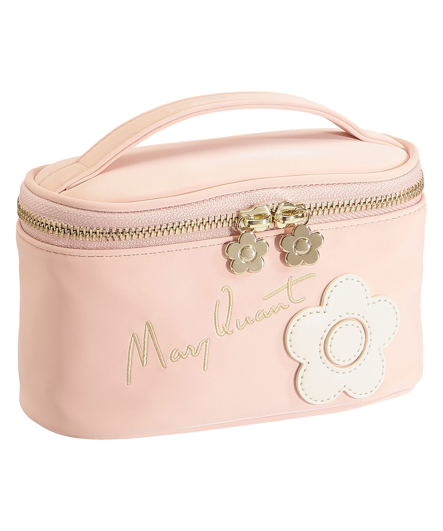 MARY QUANT「サインロゴデイジーパッチ バニティ」|ポーチ|ピンク