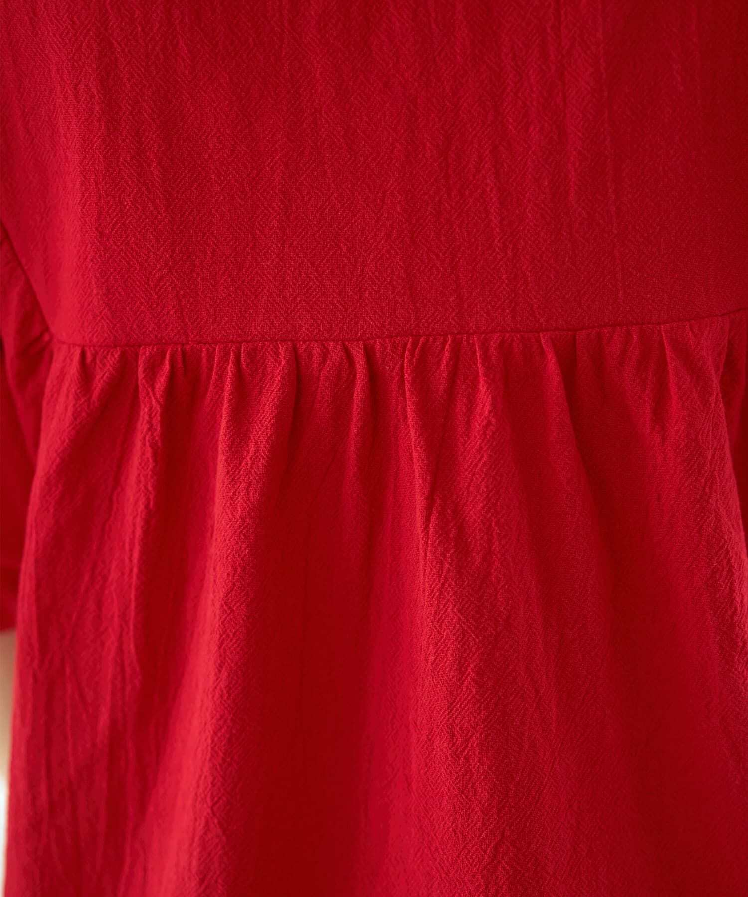 STYLE DELI「重ねVネックコットンギャザーワンピースB」|ワンピース|