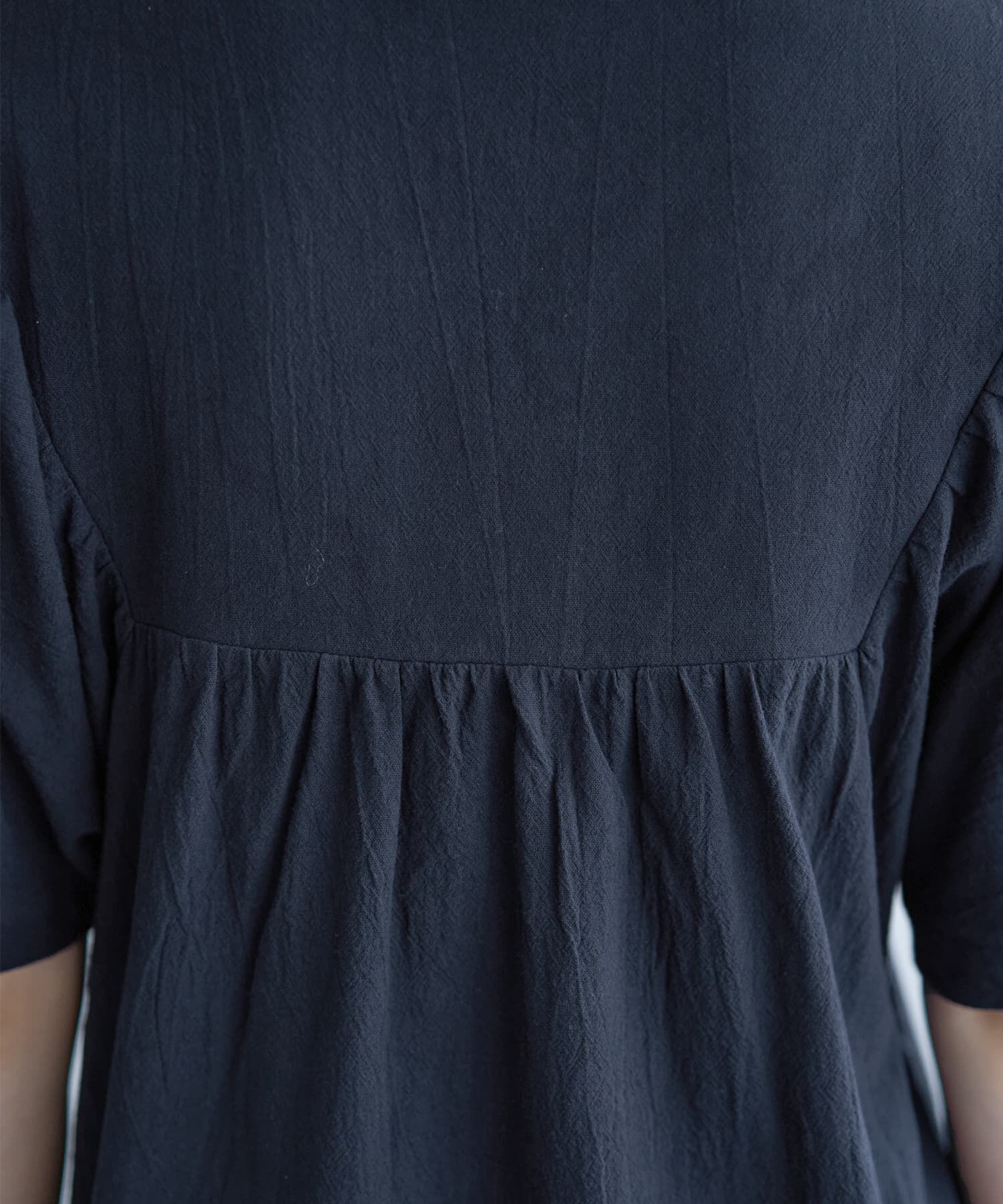 STYLE DELI「重ねVネックコットンギャザーワンピースB」|ワンピース|