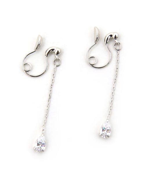 colleca la「ループフィット・小粒ストーンのチェーンイヤリング」|イヤリング|