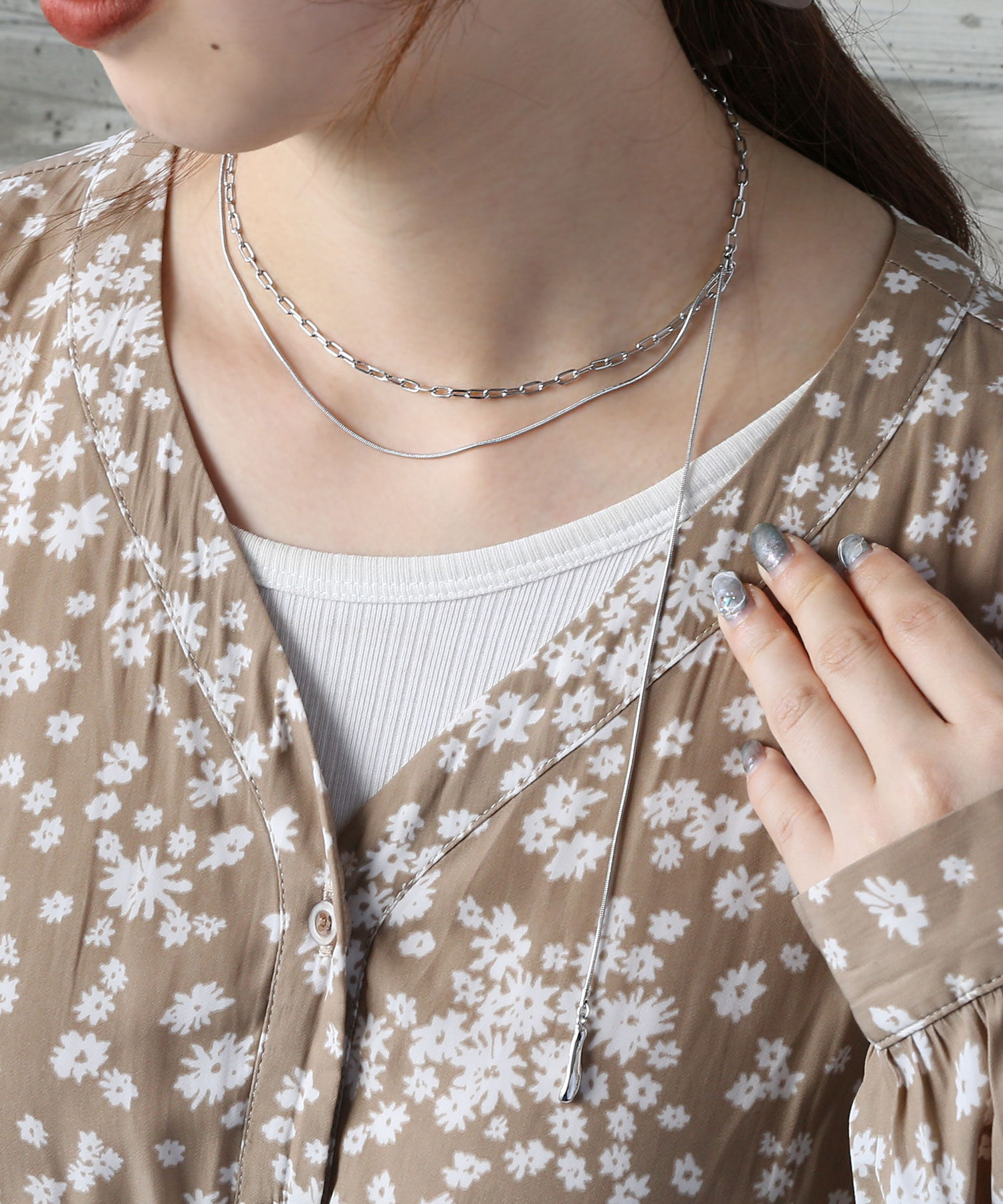 colleca la「サイドハンギング チェーンネックレス」|ネックレス|