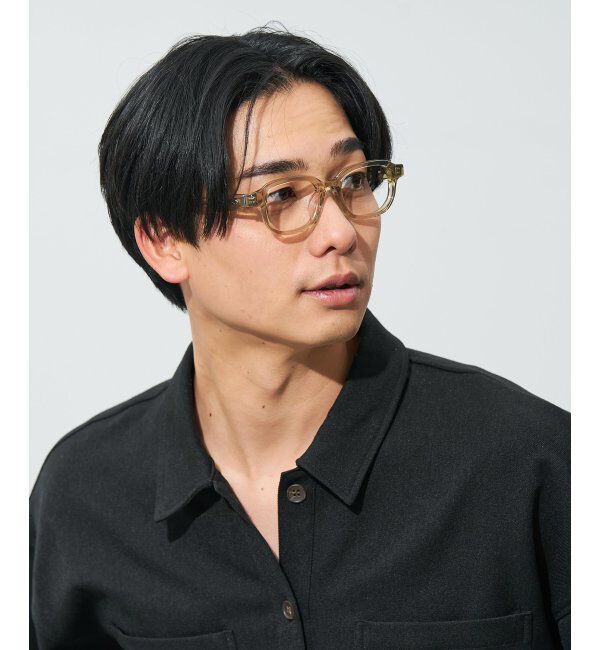  「ウエリントン型メガネ｜読書 レディース 女性用 大人可愛い 大理石｜Zoff｜CHIC レンズ交換券付」|メガネ|ブラウン