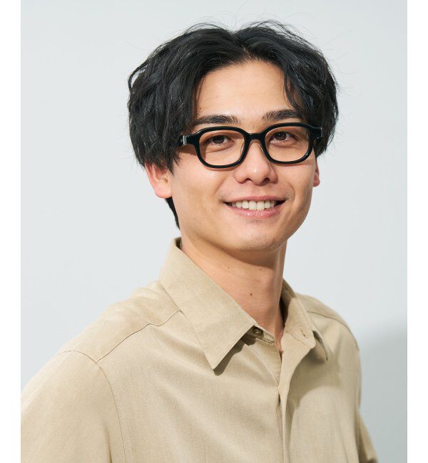  「ウエリントン型メガネ｜読書 レディース 女性用 大人可愛い 大理石｜Zoff｜CHIC レンズ交換券付」|メガネ|ブラック