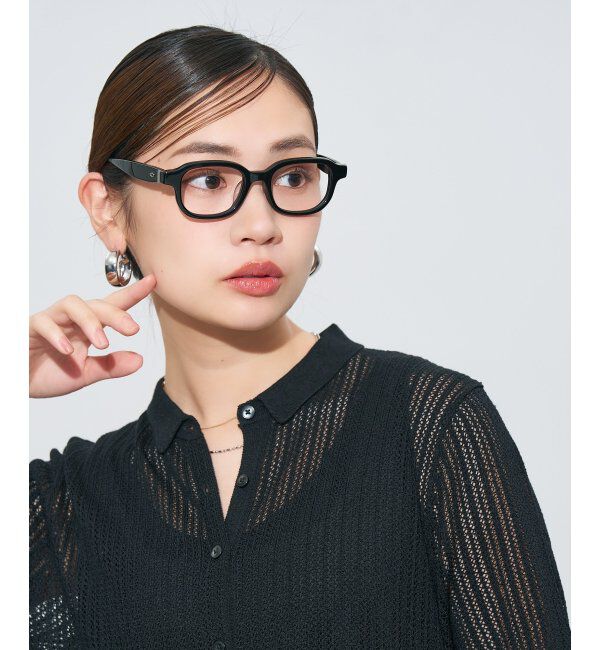  「ウエリントン型メガネ｜読書 レディース 女性用 大人可愛い 大理石｜Zoff｜CHIC レンズ交換券付」|メガネ|