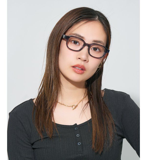  「ウエリントン型メガネ｜読書 レディース 女性用 大人可愛い 大理石｜Zoff｜CHIC レンズ交換券付」|メガネ|