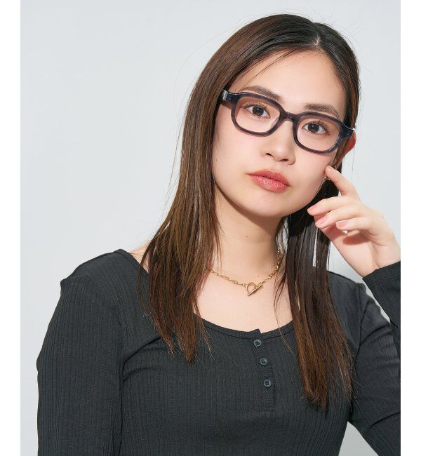  「ウエリントン型メガネ｜読書 レディース 女性用 大人可愛い 大理石｜Zoff｜CHIC レンズ交換券付」|メガネ|