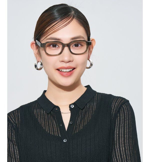  「ウエリントン型メガネ｜読書 レディース 女性用 大人可愛い 大理石｜Zoff｜CHIC レンズ交換券付」|メガネ|