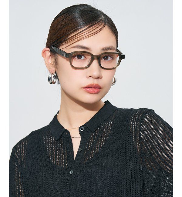  「ウエリントン型メガネ｜読書 レディース 女性用 大人可愛い 大理石｜Zoff｜CHIC レンズ交換券付」|メガネ|