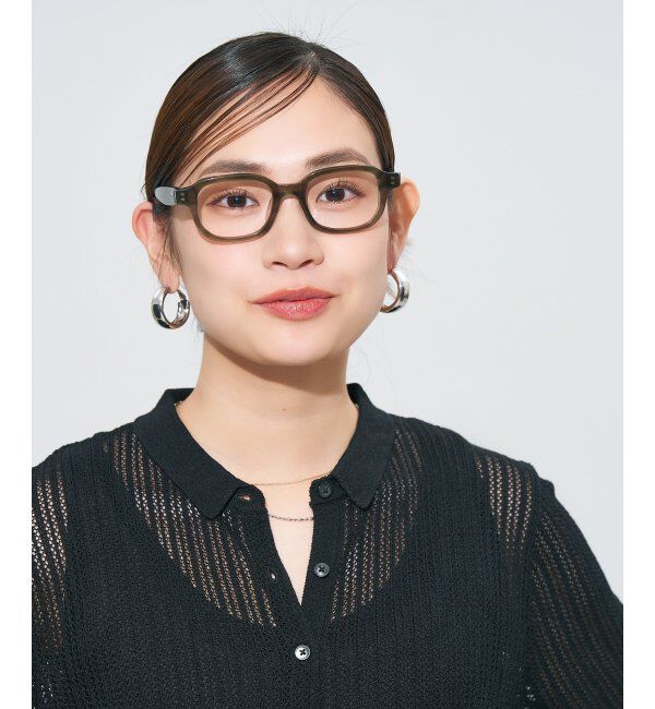  「ウエリントン型メガネ｜読書 レディース 女性用 大人可愛い 大理石｜Zoff｜CHIC レンズ交換券付」|メガネ|