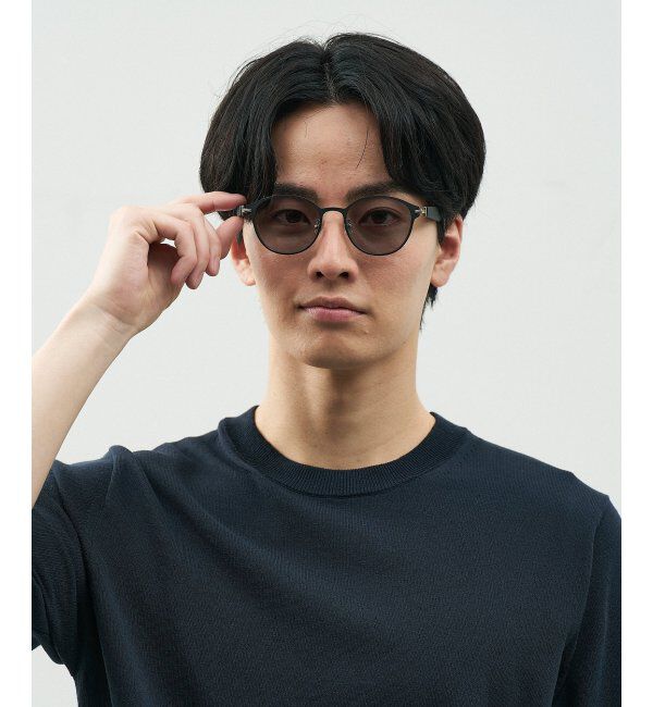  「SUNCUTGlasses/UV100%CUT サングラス レザー調 ラバーテンプル 紫外線対策 UV対策 UVカット ズレ落ち防止」|サングラス|