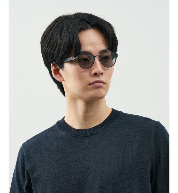  「SUNCUTGlasses/UV100%CUT サングラス レザー調 ラバーテンプル 紫外線対策 UV対策 UVカット ズレ落ち防止」|サングラス|