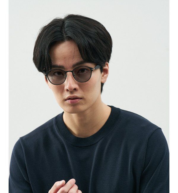  「SUNCUTGlasses/UV100%CUT サングラス レザー調 ラバーテンプル 紫外線対策 UV対策 UVカット ズレ落ち防止」|サングラス|