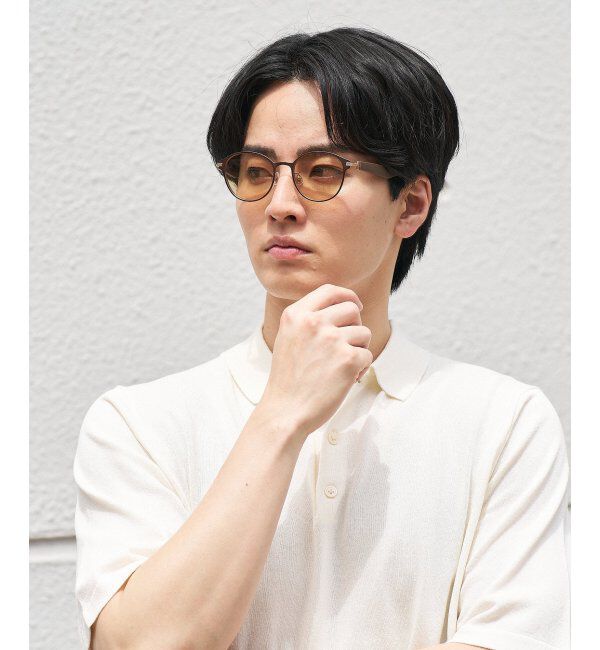  「SUNCUTGlasses/UV100%CUT サングラス レザー調 ラバーテンプル 紫外線対策 UV対策 UVカット ズレ落ち防止」|サングラス|