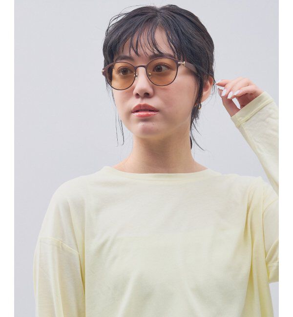  「SUNCUTGlasses/UV100%CUT サングラス レザー調 ラバーテンプル 紫外線対策 UV対策 UVカット ズレ落ち防止」|サングラス|