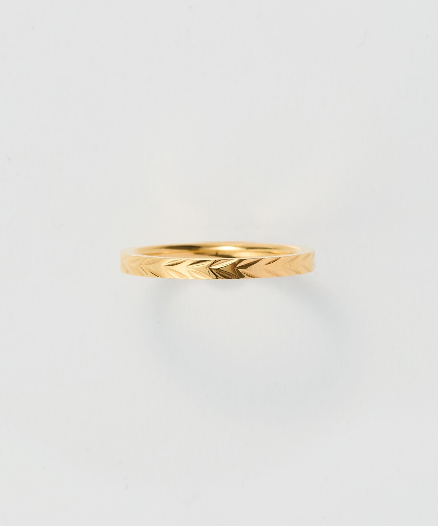 Phoebe「【金属アレルギー対応】メタルリーフカットリング　ゴールド/サージカルステンレス」|リング|