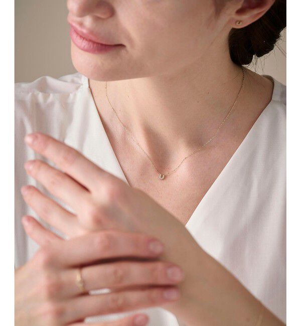 ete「K10YG ダイヤモンド ホースシュー ネックレス」|ネックレス|