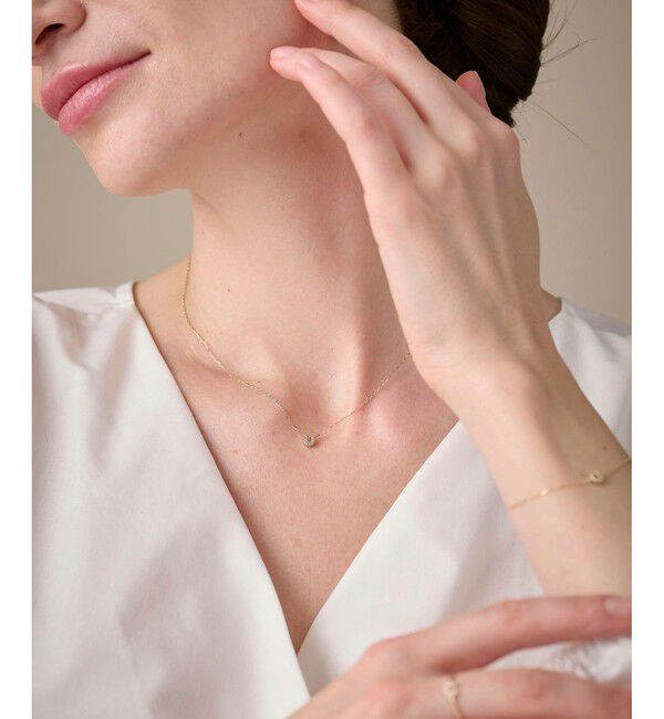 ete「K10YG ダイヤモンド ホースシュー ネックレス」|ネックレス|