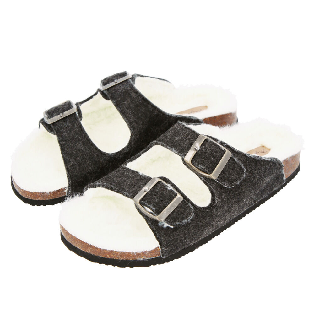 BACKYARD FAMILY「サンダル レディース 通販 圧縮フェルトサンダル 圧縮 フェルト ビーチサンダル ローヒール」|サンダル|グレー1