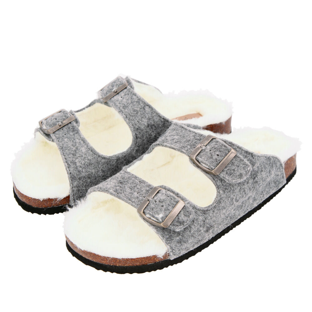 BACKYARD FAMILY「サンダル レディース 通販 圧縮フェルトサンダル 圧縮 フェルト ビーチサンダル ローヒール」|サンダル|グレー2