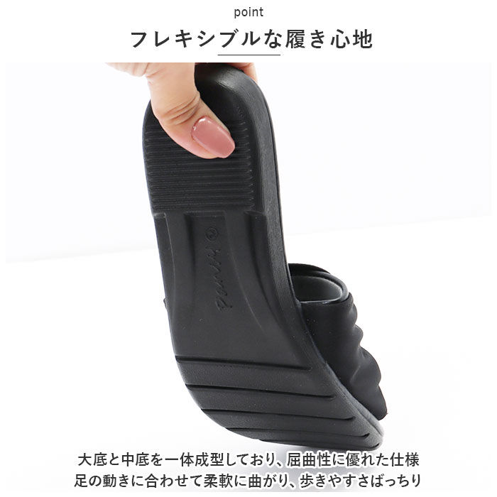 BACKYARD FAMILY「パンジー サンダル 6681 通販 Pansy つっかけ フラット レディース オフィスサンダル」|サンダル|