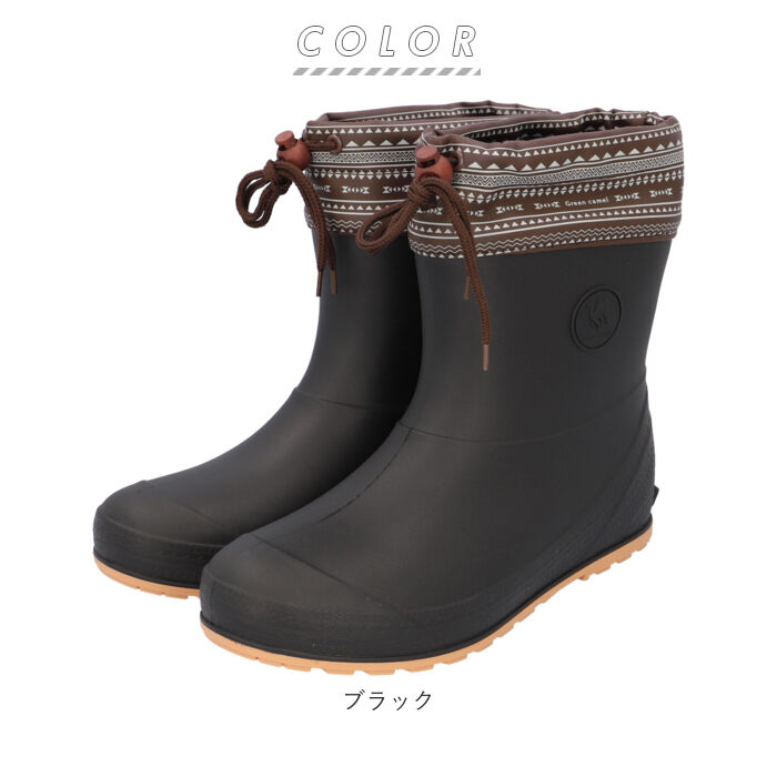 BACKYARD FAMILY「ショートブーツ レディース 通販 メンズ レインシューズ フード付 ショート 長靴 ながぐつ 軽量」|その他|
