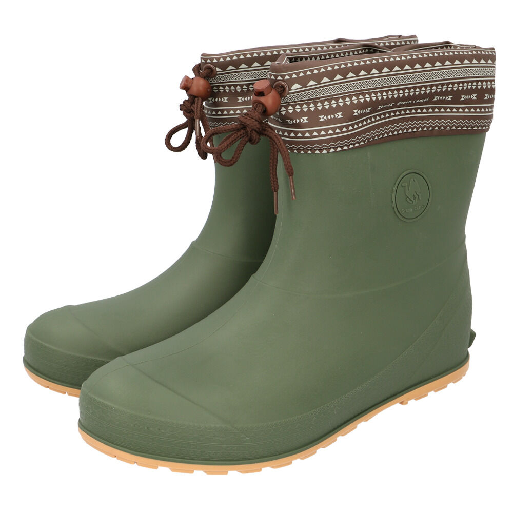 BACKYARD FAMILY「ショートブーツ レディース 通販 メンズ レインシューズ フード付 ショート 長靴 ながぐつ 軽量」|その他|グリーン1