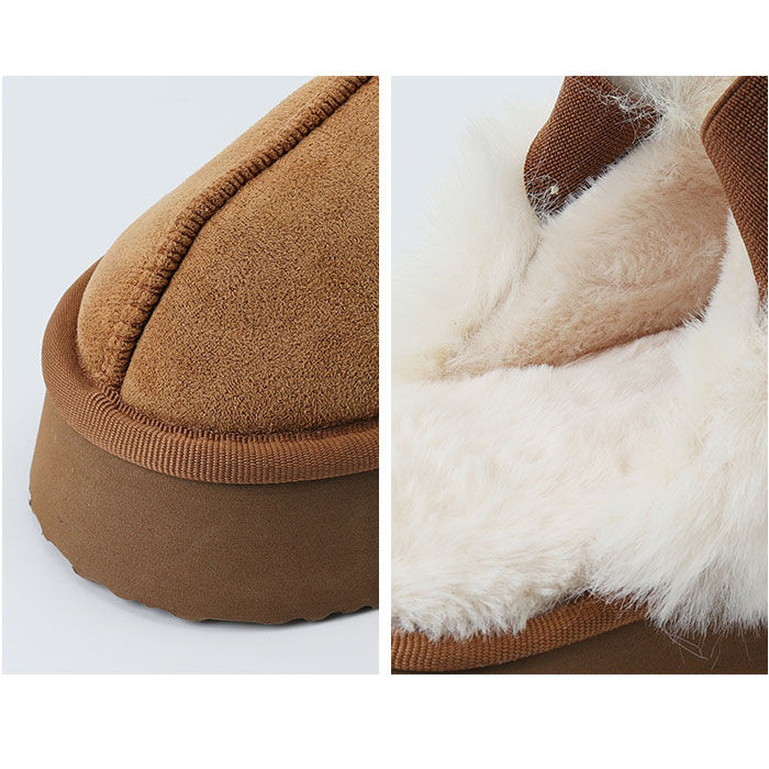 BACKYARD FAMILY「ボア サンダル レディース 通販 フェイクムートンサンダル 外履き つっかけ 秋冬 冬」|サンダル|