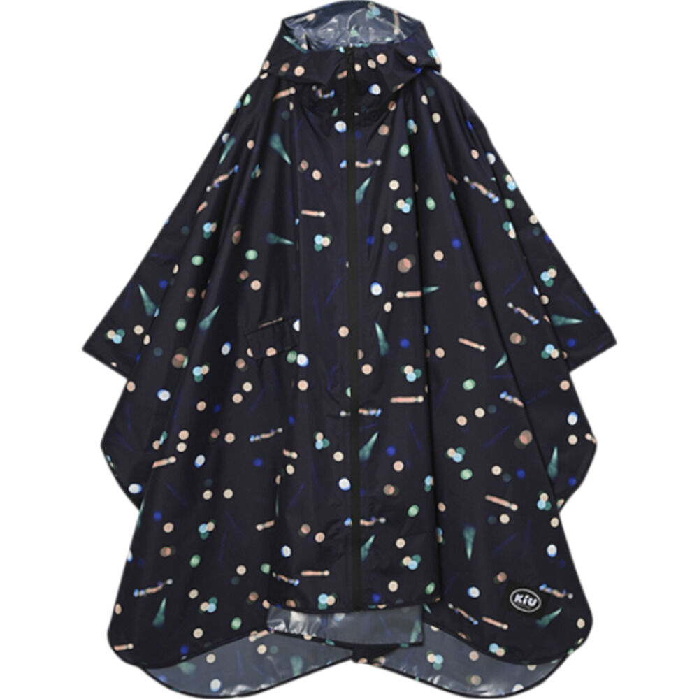 BACKYARD FAMILY「kiu キウ レインコート ポンチョ 通販 ポンチョスリーブ レインポンチョ 雨具 雨合羽 かっぱ」|レインコート|ブラック1