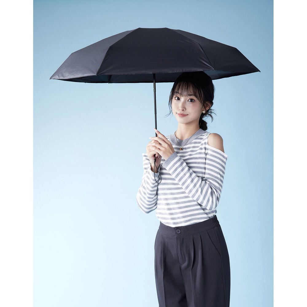 BACKYARD FAMILY「KIZAWA 日傘 折りたたみ 通販 キザワ M50BC065RPI 折りたたみ傘 折りたたみ日傘」|傘|ブラック1