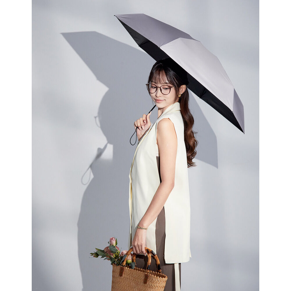 BACKYARD FAMILY「KIZAWA 日傘 折りたたみ 通販 キザワ M50BC065RPI 折りたたみ傘 折りたたみ日傘」|傘|グレー1