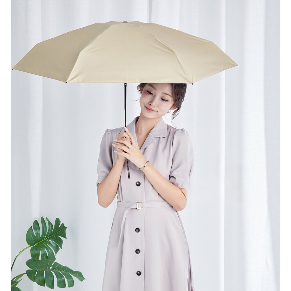 BACKYARD FAMILY「KIZAWA 日傘 折りたたみ 通販 キザワ M50BC065RPI 折りたたみ傘 折りたたみ日傘」|傘|ベージュ1