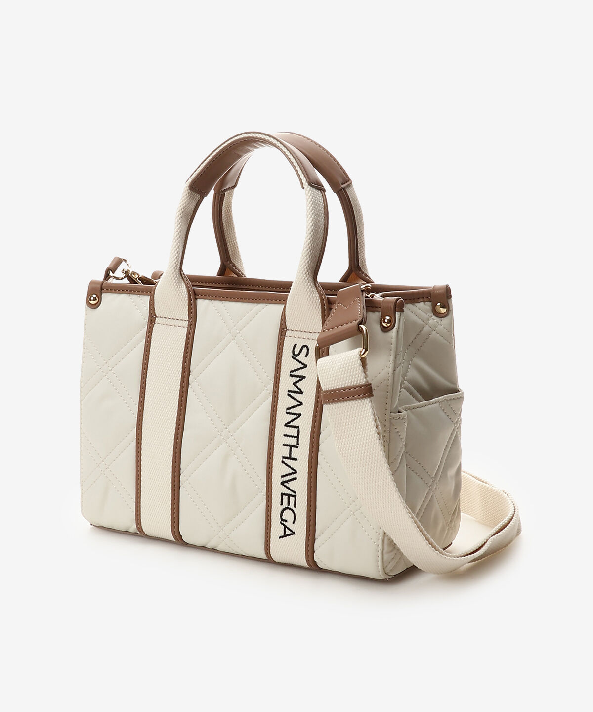 Samantha Vega「ロゴテープキルティングハンドバッグ（小）」|ハンドバッグ|