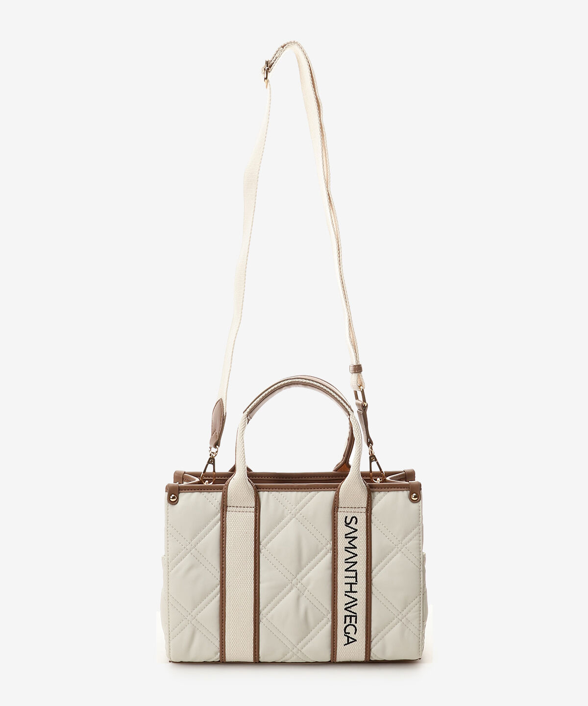 Samantha Vega「ロゴテープキルティングハンドバッグ（小）」|ハンドバッグ|
