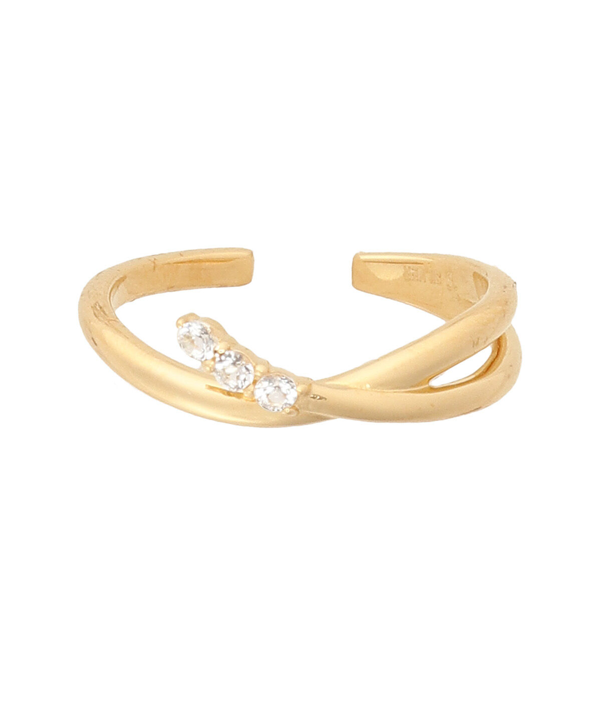 newme by Samantha Thavasa「メタルストーン　イヤーカフ」|イヤーカフ|SILVER YGﾒｯｷ